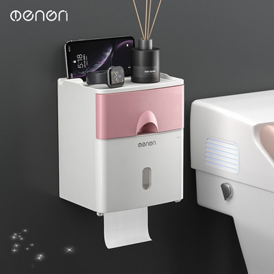 MENGNI kvaliteetne tualettpaberi hoidik, veekindel kudede hoiukarp, seinakinnitus WC-rulli korraldaja Vannitoa tarvikute komplektid