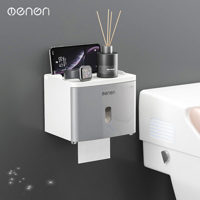 MENGNI kvaliteetne tualettpaberi hoidik, veekindel kudede hoiukarp, seinakinnitus WC-rulli korraldaja Vannitoa tarvikute komplektid