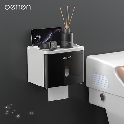 MENGNI kvaliteetne tualettpaberi hoidik, veekindel kudede hoiukarp, seinakinnitus WC-rulli korraldaja Vannitoa tarvikute komplektid