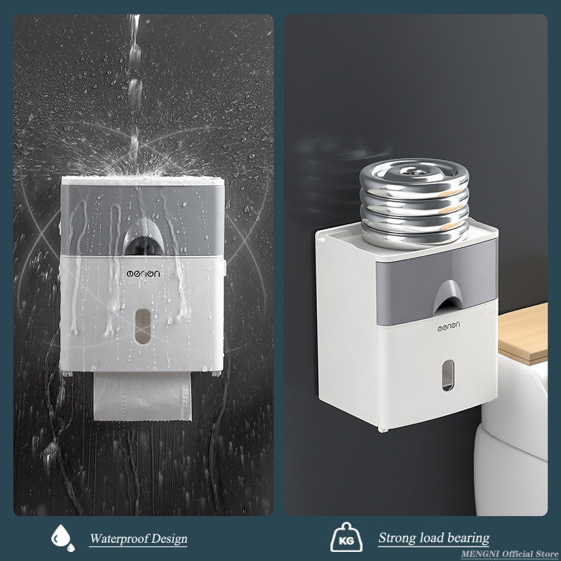 MENGNI Visokokvalitetni držač toaletnog papira Vodootporna kutija za pohranu maramica Zidni nosač Organizator toaletne rolne Setovi kupaonskog pribora