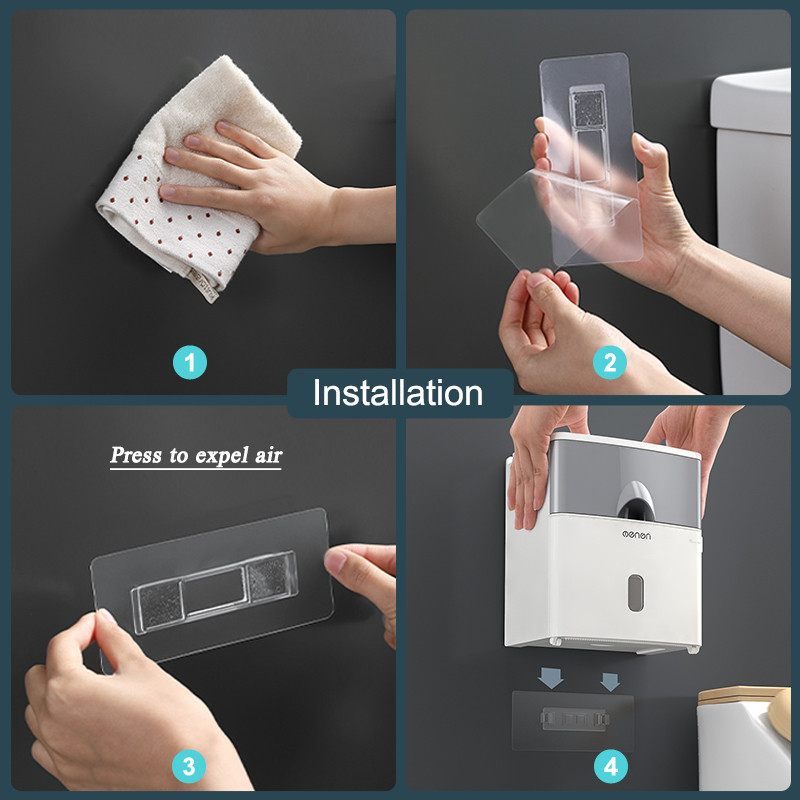 MENGNI Visokokvalitetni držač toaletnog papira Vodootporna kutija za pohranu maramica Zidni nosač Organizator toaletne rolne Setovi kupaonskog pribora