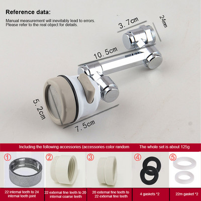 Nova slavina s produžetkom rotacije 1080° Perlator Plastični filtar za prskanje Kuhinjski umivaonik Univerzalne slavine Mlaznica za mjehuriće Robotska ruka