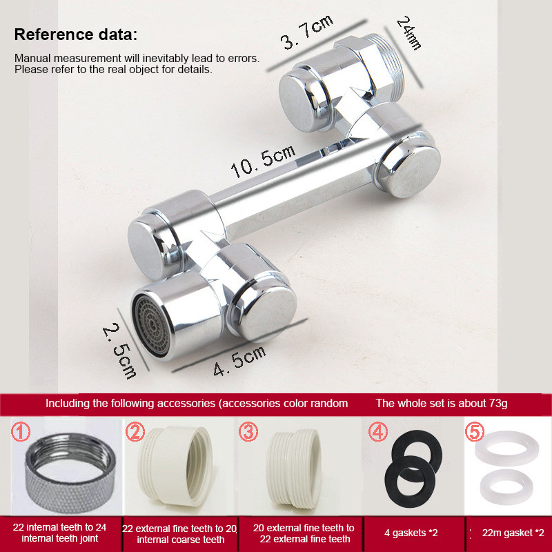 Nova slavina s produžetkom rotacije 1080° Perlator Plastični filtar za prskanje Kuhinjski umivaonik Univerzalne slavine Mlaznica za mjehuriće Robotska ruka