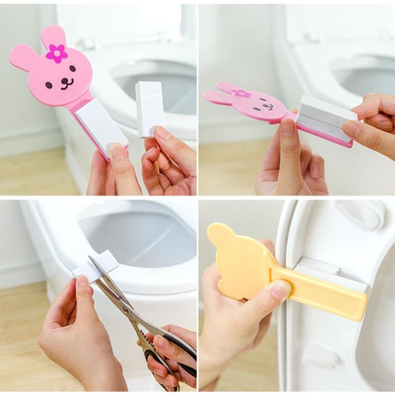 Animacinių filmų tualeto dangčio pakėlimo rankena apverčiama rankena nuo nešvarumų sanitarinė uždaroji tualeto sėdynės dangčio pakeliama rankena, skirta kelionei namo vonios kambario įrankiui