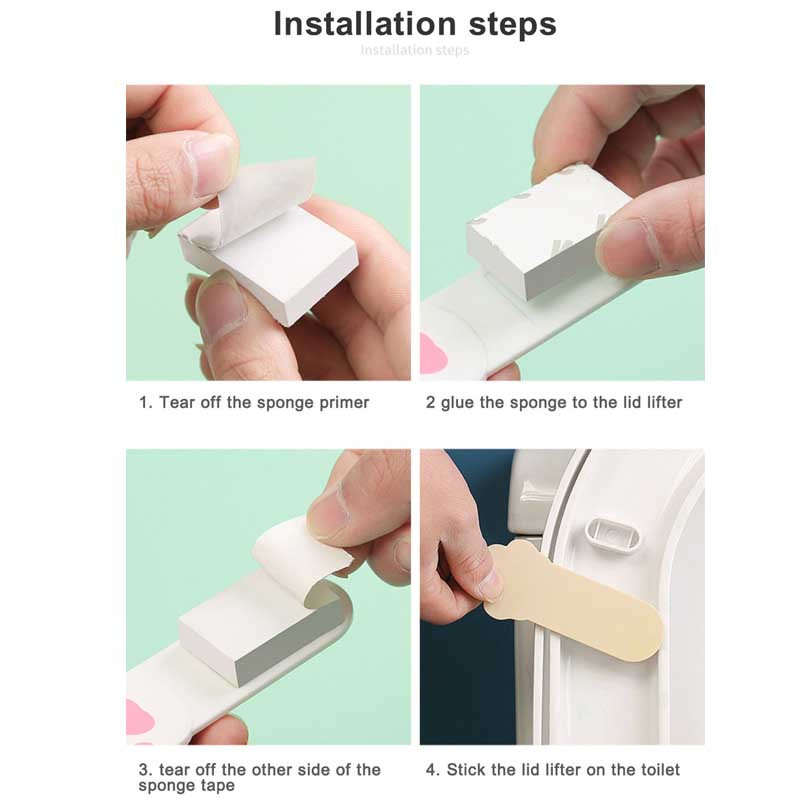 Prijenosni podizač WC sjedala Slatke mačje šape Uređaj za podizanje WC školjke Nije prljave ruke Otvoren poklopac Izbjegavajte dodirivati WC poklopac Ručka WC