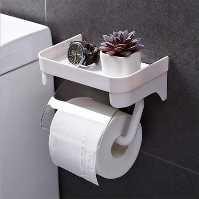 Átlátszó tekercspapír WC-papír tartó selyemkendő kiegészítők állványtartók falra szerelhető konyhai fürdőszobai kiegészítők öntapadós