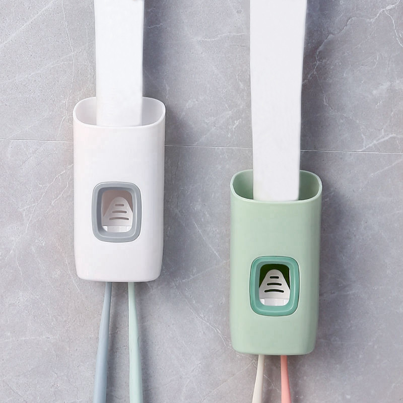 Zidni automatski cijedič paste za zube Viseći držač četkica za zube Police za pohranu u kupaonici Alat za čišćenje obiteljske kuće