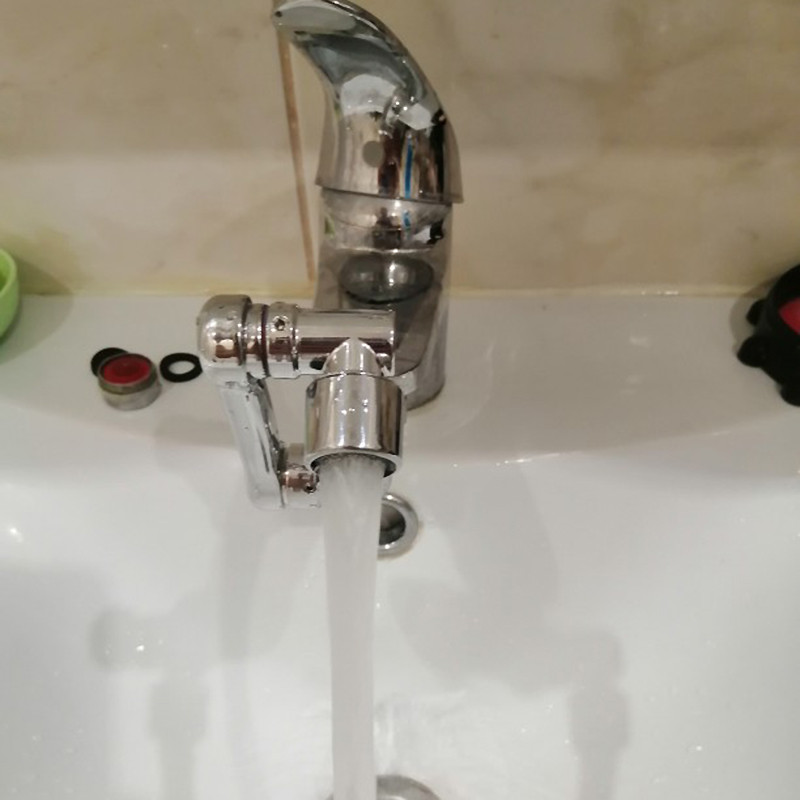 Univerzalna 1080° rotirajuća slavina Produžetak perlatora Plastični filter za prskanje slavine Mlaznica za mjehuriće Robotska ruka za kuhinju i kupaonicu