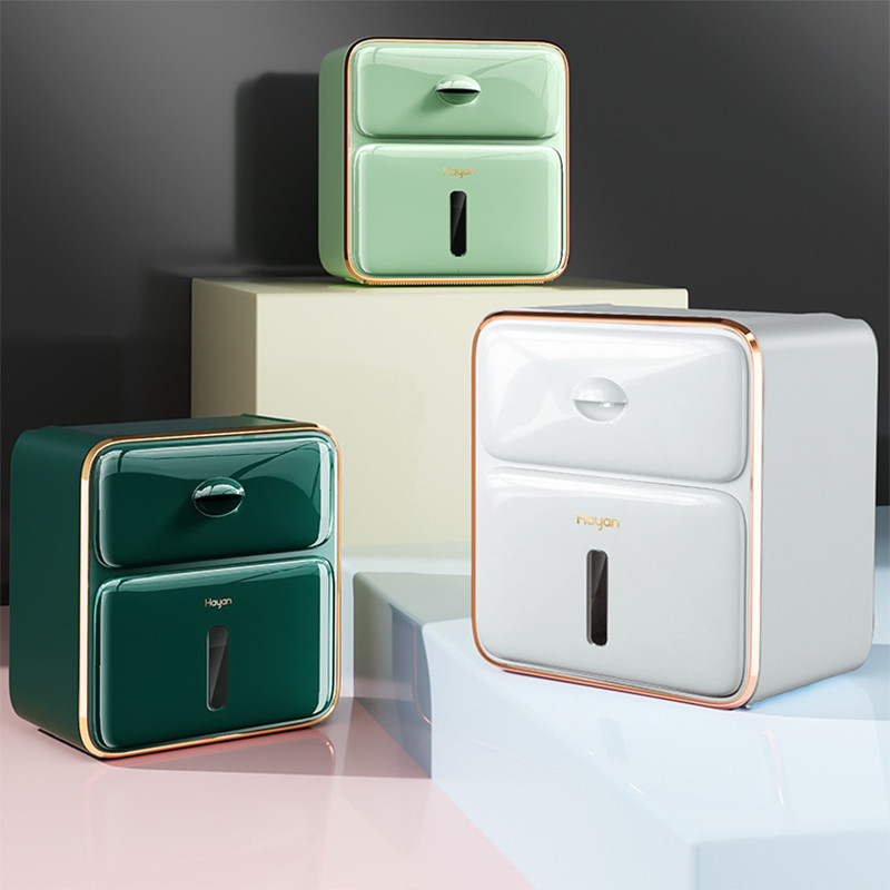 Zidni držač toaletnog papira Vodootporna kutija za maramice Kreativni pladanj Rola cijev Kutija za pohranu Wc Rola papira Stalak Polica Kupaonica