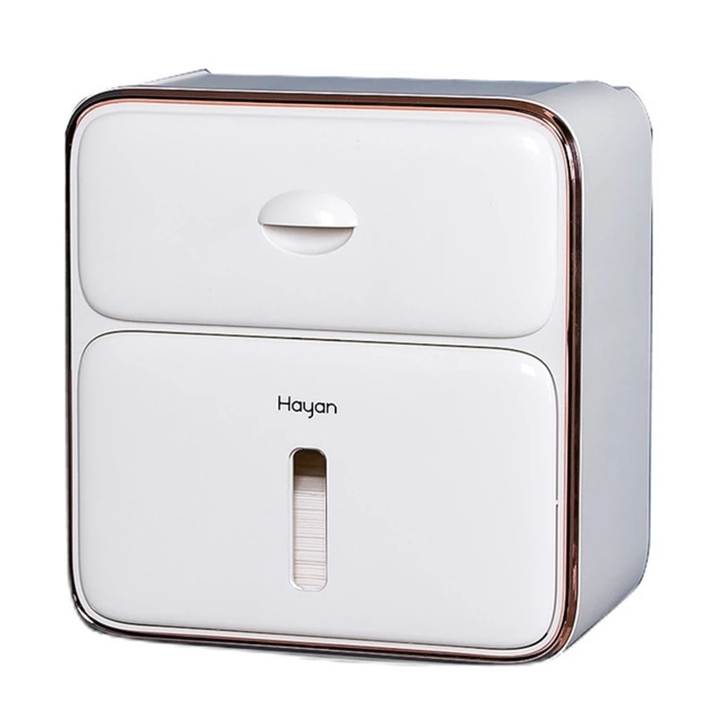 Zidni držač toaletnog papira Vodootporna kutija za maramice Kreativni pladanj Rola cijev Kutija za pohranu Wc Rola papira Stalak Polica Kupaonica