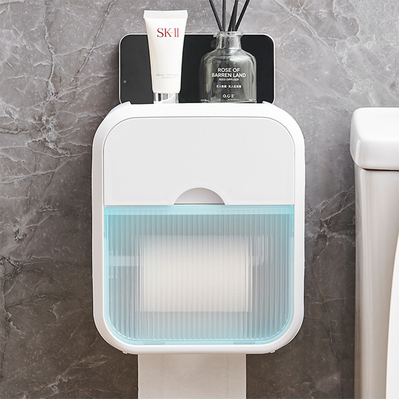 Vodootporni držač toaletnog papira Plastični držač papirnatih ručnika Zidna kupaonska polica Kutija za pohranu Prijenosni držač toalet papira
