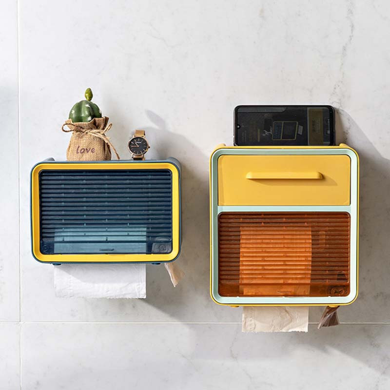 Držač role toaletnog papira Zidni držač papirnatih ručnika Vodootporna ladica Rola papirna cijev Kutija za pohranu Kupaonski pribor