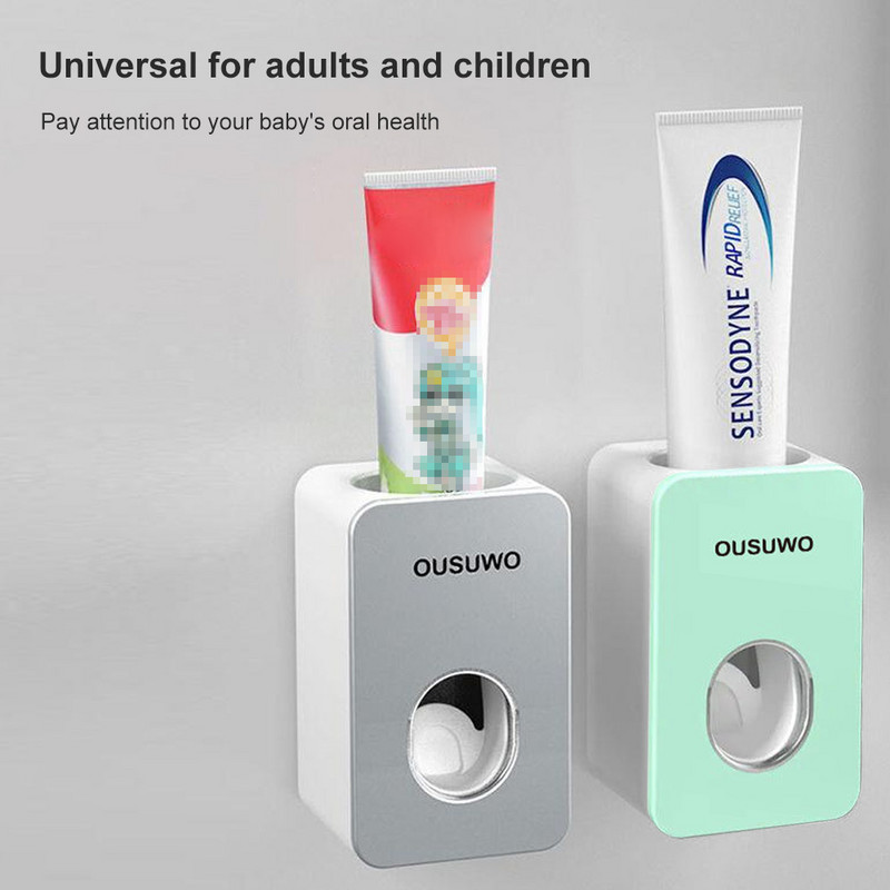 Držač četkice za zube Automatski dozator paste za zube Otporan na prašinu Ljepljivi usisni zidni stiskač paste za zube za kupaonicu