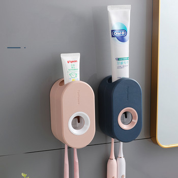 Αξεσουάρ μπάνιου Αυτόματος στίφτης οδοντόκρεμας χωρίς τρύπημα Βάση στήριξης οδοντόβουρτσας για το σπίτι