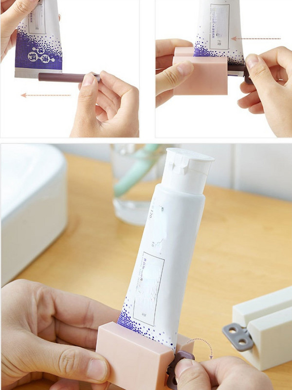 Višenamjenski kreativni držač za cijeđenje paste za zube na kotrljanje, dozator za čišćenje, organizator za kozmetiku, bez otpada Kupaonski pribor