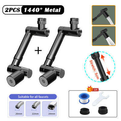 1440° Univerzalna uvlačiva rotacijska produžna slavina Perlator Filter za prskanje Sudoper Slavina Okretna mlaznica za vodu za kuhinju, kupaonicu