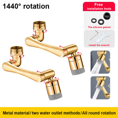 1440° Univerzalna uvlačiva rotacijska produžna slavina Perlator Filter za prskanje Sudoper Slavina Okretna mlaznica za vodu za kuhinju, kupaonicu