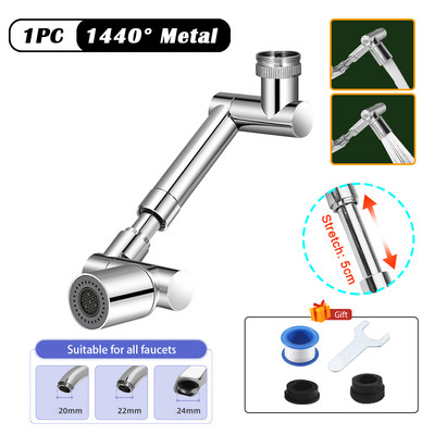 1440° Univerzalna uvlačiva rotacijska produžna slavina Perlator Filter za prskanje Sudoper Slavina Okretna mlaznica za vodu za kuhinju, kupaonicu