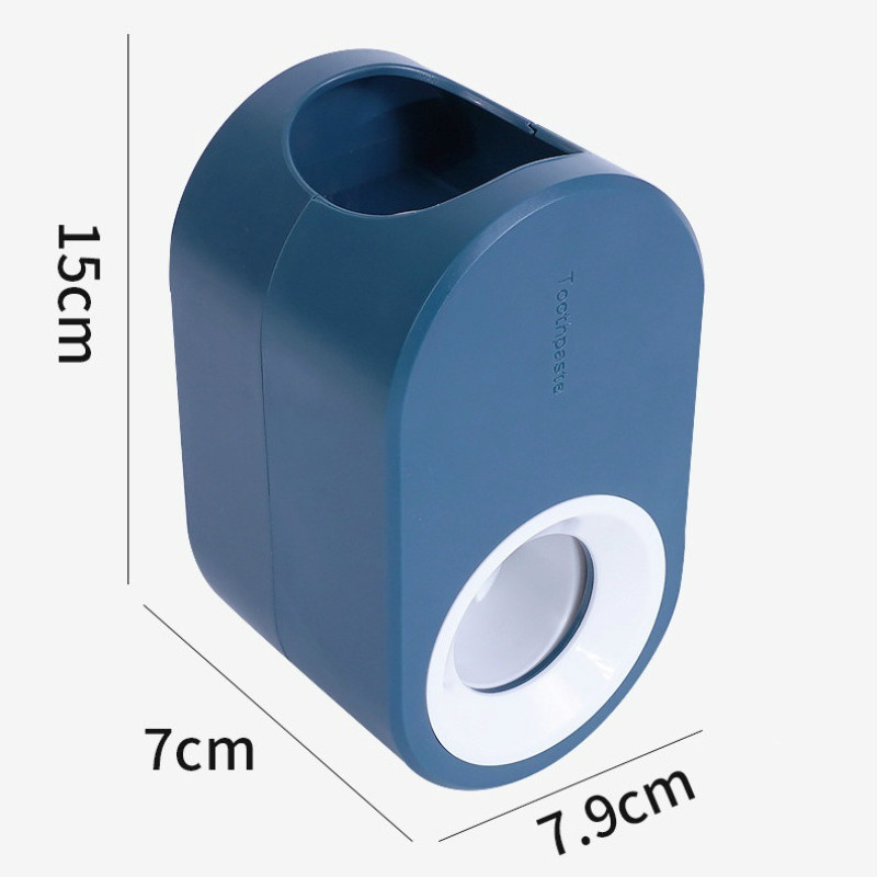 Ljepljivi automatski set za cijeđenje paste za zube, zidni držač za zubnu pastu, stalak za četkice za zube, zidni usisni stiskač za zubnu pastu