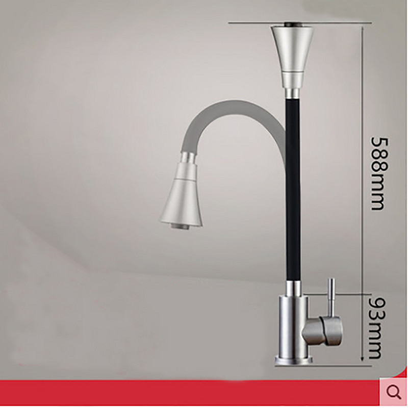 DQOK silika gel Nos Rotirajuća kuhinjska slavina za hladnu i toplu vodu u bilo kojem smjeru Crna Plava miješalica za vodu Ružičasta Kuhinjska slavina s jednom ručkom