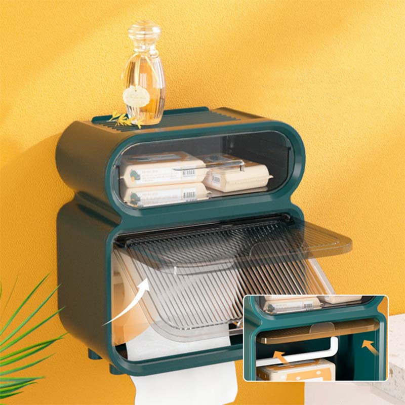 Višenamjenski držač toaletnog papira Vodootporna zidna rola Kutija za pohranu papira Kutija za maramice Držač papirnatih ručnika Prijenosni