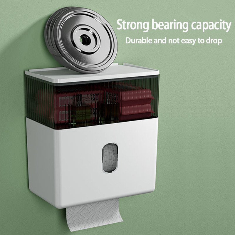 Zidni držač toaletnog papira Vodootporna cijev za rolu pladnja Kutija za pohranu toaletnog papira Pladanj Kutija za maramice Polica Kupaonski pribor