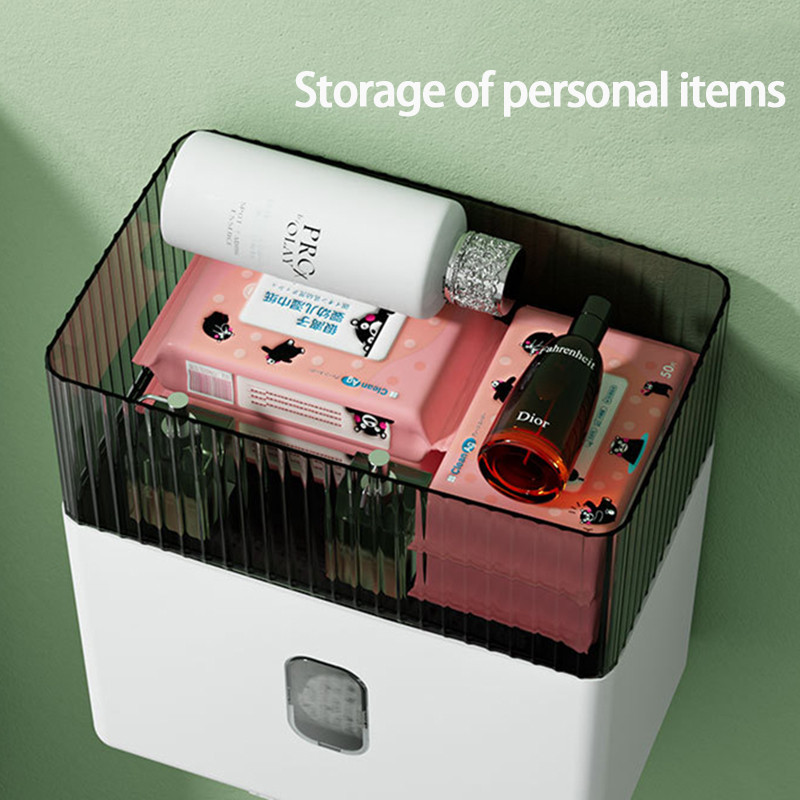 Zidni držač toaletnog papira Vodootporna cijev za rolu pladnja Kutija za pohranu toaletnog papira Pladanj Kutija za maramice Polica Kupaonski pribor