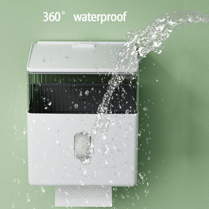 Zidni držač toaletnog papira Vodootporna cijev za rolu pladnja Kutija za pohranu toaletnog papira Pladanj Kutija za maramice Polica Kupaonski pribor