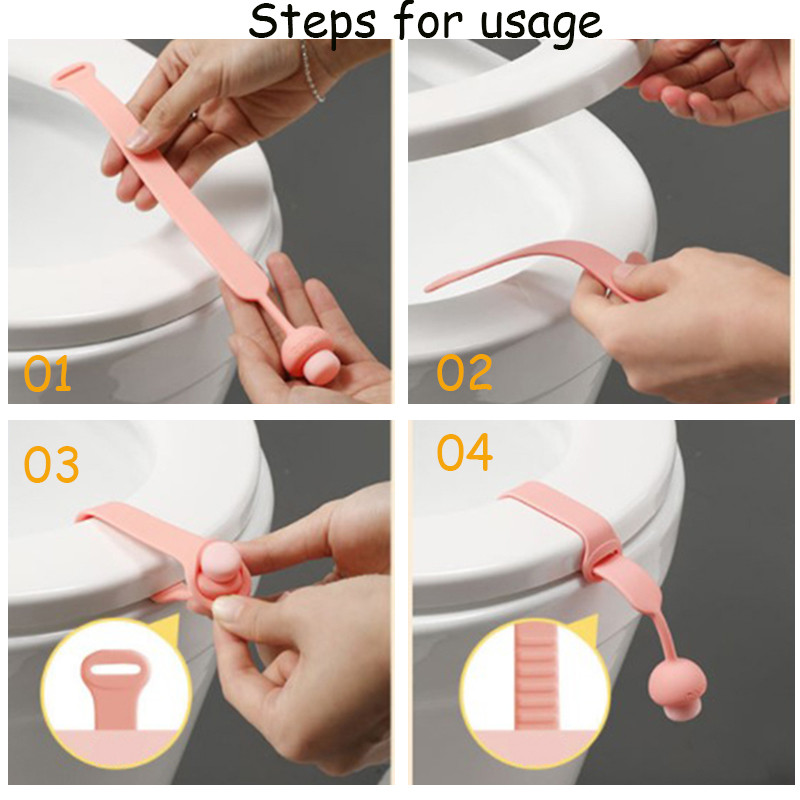 Prijenosni podizač WC sjedala Silikonska podesiva ručka za pokrivanje WC školjke protiv prljanja Kućna kupaonica Dodatna oprema za navlaku WC sjedala