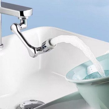 Μεταλλικό Universal 1440 °Περιστρεφόμενη επέκταση Faucet Aerator 2 Water Faucets Ακροφύσιο Bubbler για Κεφαλή Ψεκασμού Επέκτασης Βρύσης Νεροχύτη κουζίνας