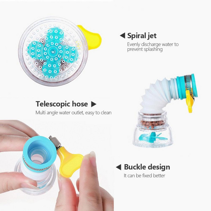 Univerzalna slavina s rotacijom od 360, mjehurić, okretni, ekonomizator za uštedu vode, glavni tuš, kuhinjska slavina, mlaznica, adapter, pribor za sudoper