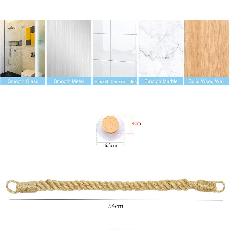 Držač za WC papir Retro Kuhinjska zidna rola Držač za uže od jute Stalak Dekoracija kupaonice