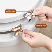 2 KOM. Podizač ručke poklopca WC školjke u obliku lista Jednostavan za instalaciju i primjenu za kućni uredski hotel s jakim ljepilom