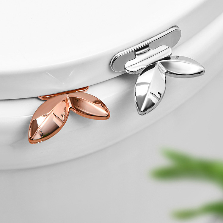 2 KOM. Podizač ručke poklopca WC školjke u obliku lista Jednostavan za instalaciju i primjenu za kućni uredski hotel s jakim ljepilom