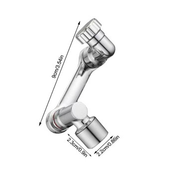 Универсален удължител на въртене на 1080° Кран Аератор Пластмасов филтър за пръски Кухненски кранове за мивка Барботираща дюза Роботизирана ръка