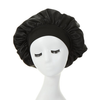 Γυναικείες σκούπες νυχτερινού ύπνου Μεταξένιο καπό σατέν καπέλο διπλής στρώσης προσαρμογής για κάλυμμα κεφαλής για σγουρά ανοιξιάτικα αξεσουάρ styling μαλλιών