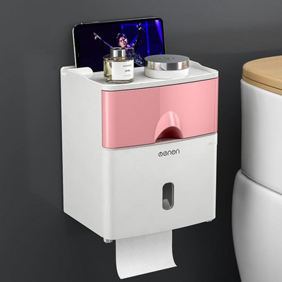 Višenamjenski držač toaletnog papira Vodootporna kutija za pohranu toaletnih maramica Kreativni zidni nosač Kupaonski proizvod Kupaonski pribor