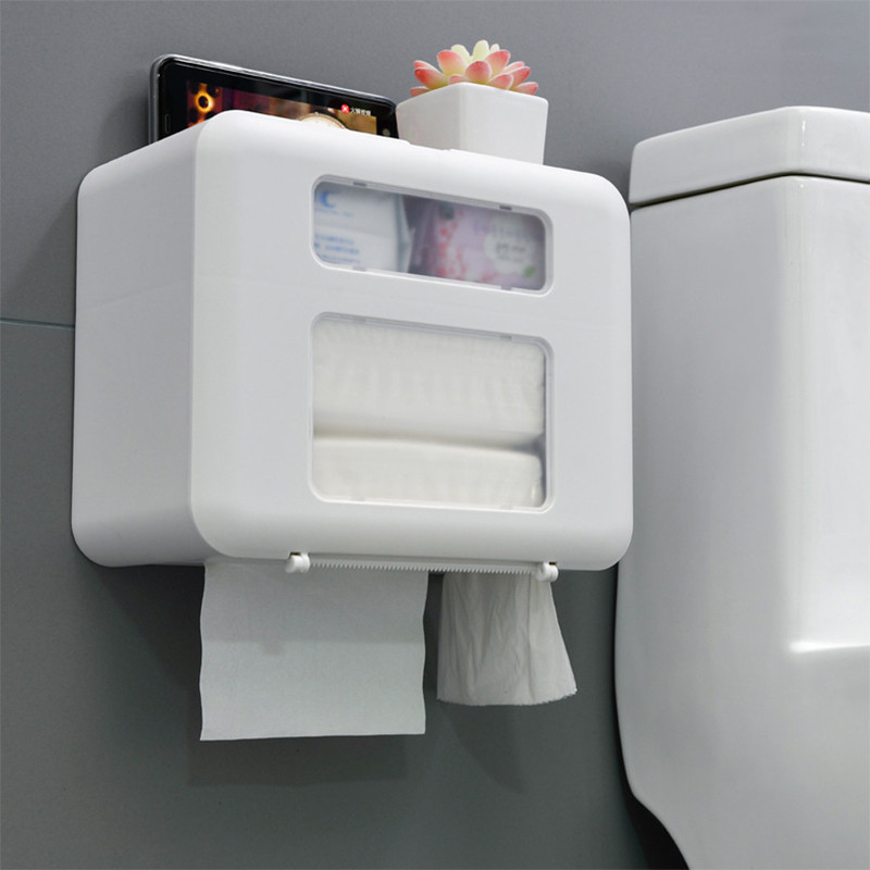 Višenamjenski držač toaletnog papira Vodootporan držač papirnatih ručnika otporan na prašinu Praktični držač kupaonskog pribora za papirnate ručnike