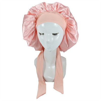 Moteriška Satin Solid Miegamoji kepurė naktinė miego kepurė Plaukų priežiūra Bonnet Naktinė kepurė moterims Vyriška Unisex Cap Bonnet De Nuit Shower Turban