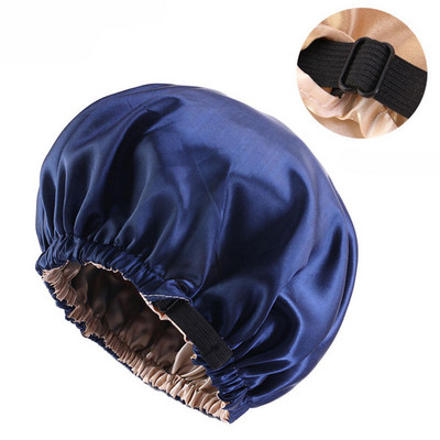 Moteriška Satin Solid Miegamoji kepurė naktinė miego kepurė Plaukų priežiūra Bonnet Naktinė kepurė moterims Vyriška Unisex Cap Bonnet De Nuit Shower Turban