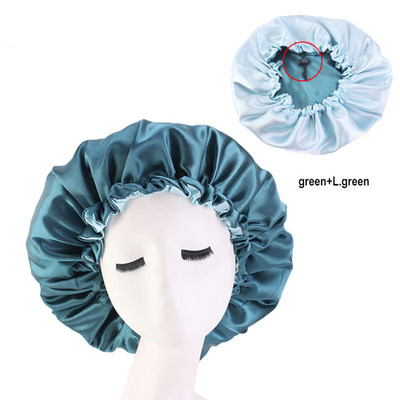Moteriška Satin Solid Miegamoji kepurė naktinė miego kepurė Plaukų priežiūra Bonnet Naktinė kepurė moterims Vyriška Unisex Cap Bonnet De Nuit Shower Turban