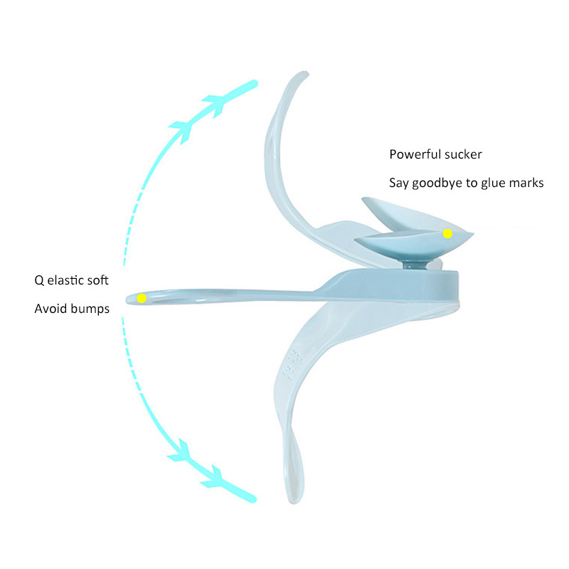 2PC ručka za podizanje poklopca WC sjedala TPR jaka usisna čašica Neprljava ruka Lako se čisti Prsten sanitarni kupaonski pribor