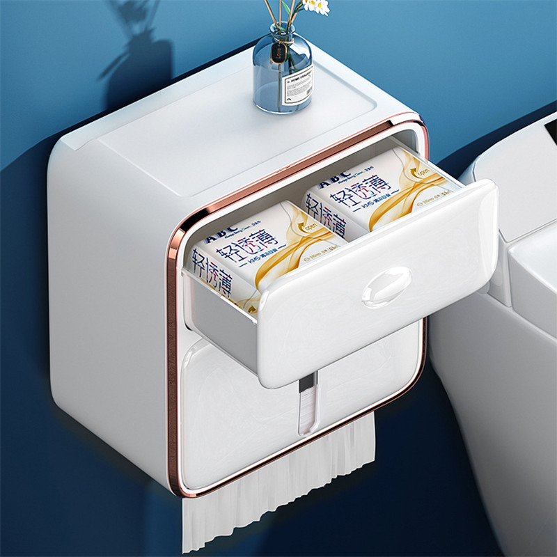 Vodootporni zidni nosač Držač toaletnog papira Kutija za maramice Kreativni pladanj Rola cijev Kutija za pohranu Wc Rola papira Stalak Polica Kupaonica