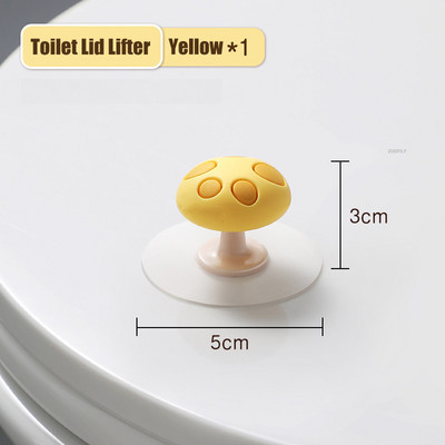 Slatki oblik gljive Podizač poklopca WC-a Držač ručke sjedala Prsten za sjedalo Flaper Izbjegavajte dodirivati ručku poklopca WC-a Kupaonski pribor