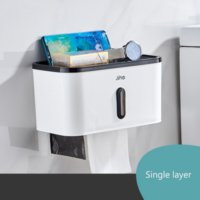 Jednostavan dvoslojni držač toaletnog papira vodootporan Višenamjenski držač za papirnate ručnike praktičan izdržljiv kupaonski pribor