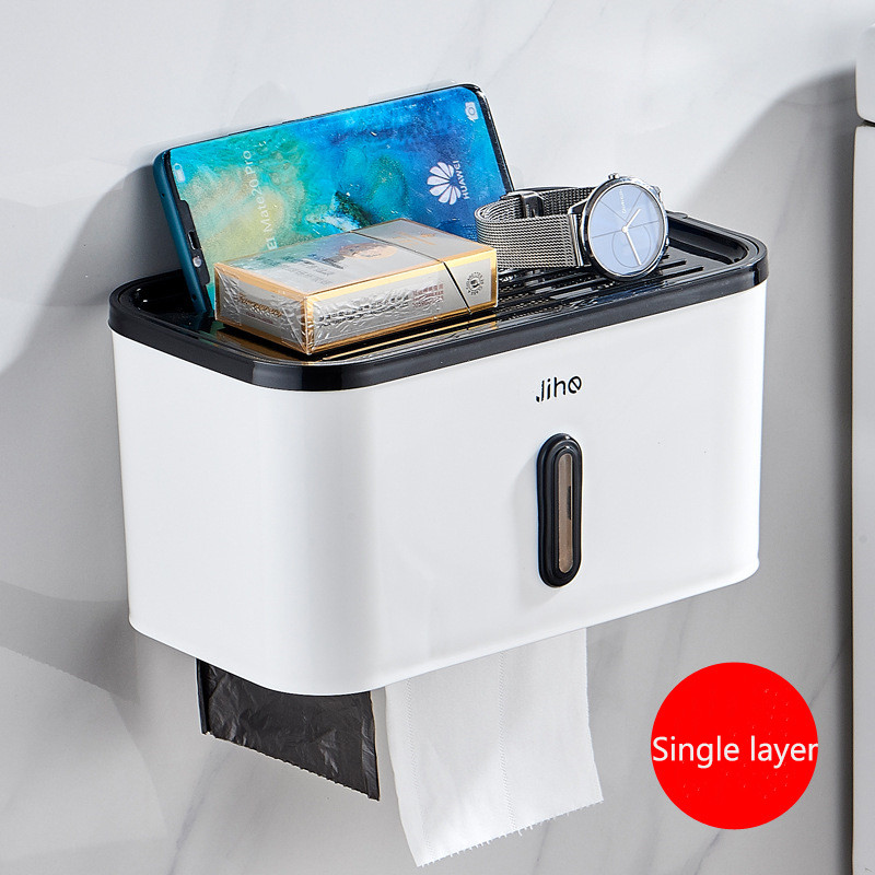 Jednostavan dvoslojni držač toaletnog papira vodootporan Višenamjenski držač za papirnate ručnike praktičan izdržljiv kupaonski pribor