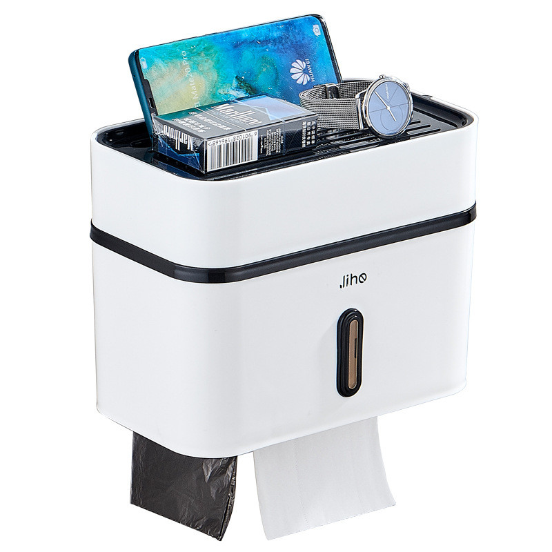 Jednostavan dvoslojni držač toaletnog papira vodootporan Višenamjenski držač za papirnate ručnike praktičan izdržljiv kupaonski pribor