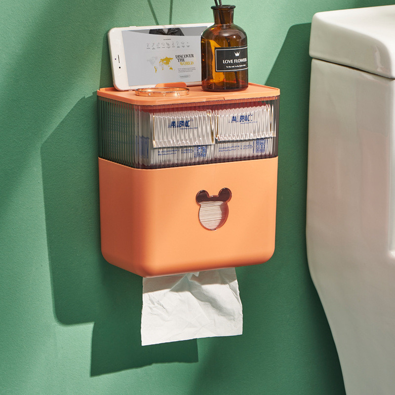 Kreativni držač toaletnog papira Vodootporna zidna ladica za toaletni papir Rola papirna cijev Kutija za pohranu ladica Polica kutije za maramice