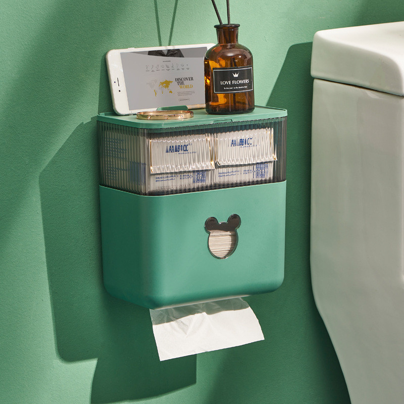 Kreativni držač toaletnog papira Vodootporna zidna ladica za toaletni papir Rola papirna cijev Kutija za pohranu ladica Polica kutije za maramice