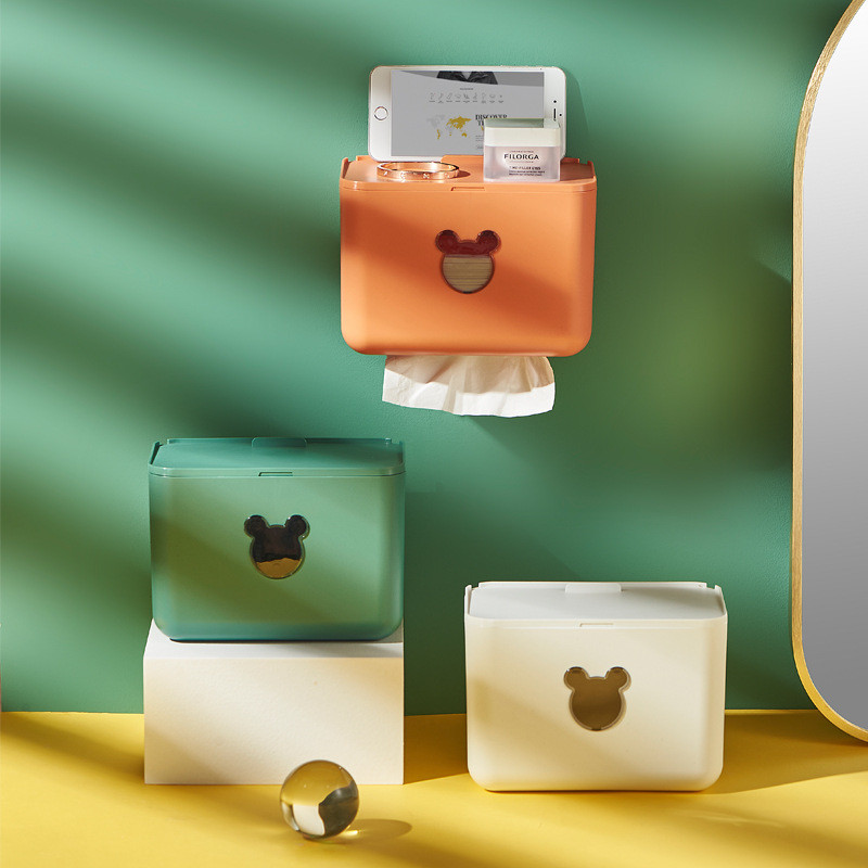 Kreativni držač toaletnog papira Vodootporna zidna ladica za toaletni papir Rola papirna cijev Kutija za pohranu ladica Polica kutije za maramice